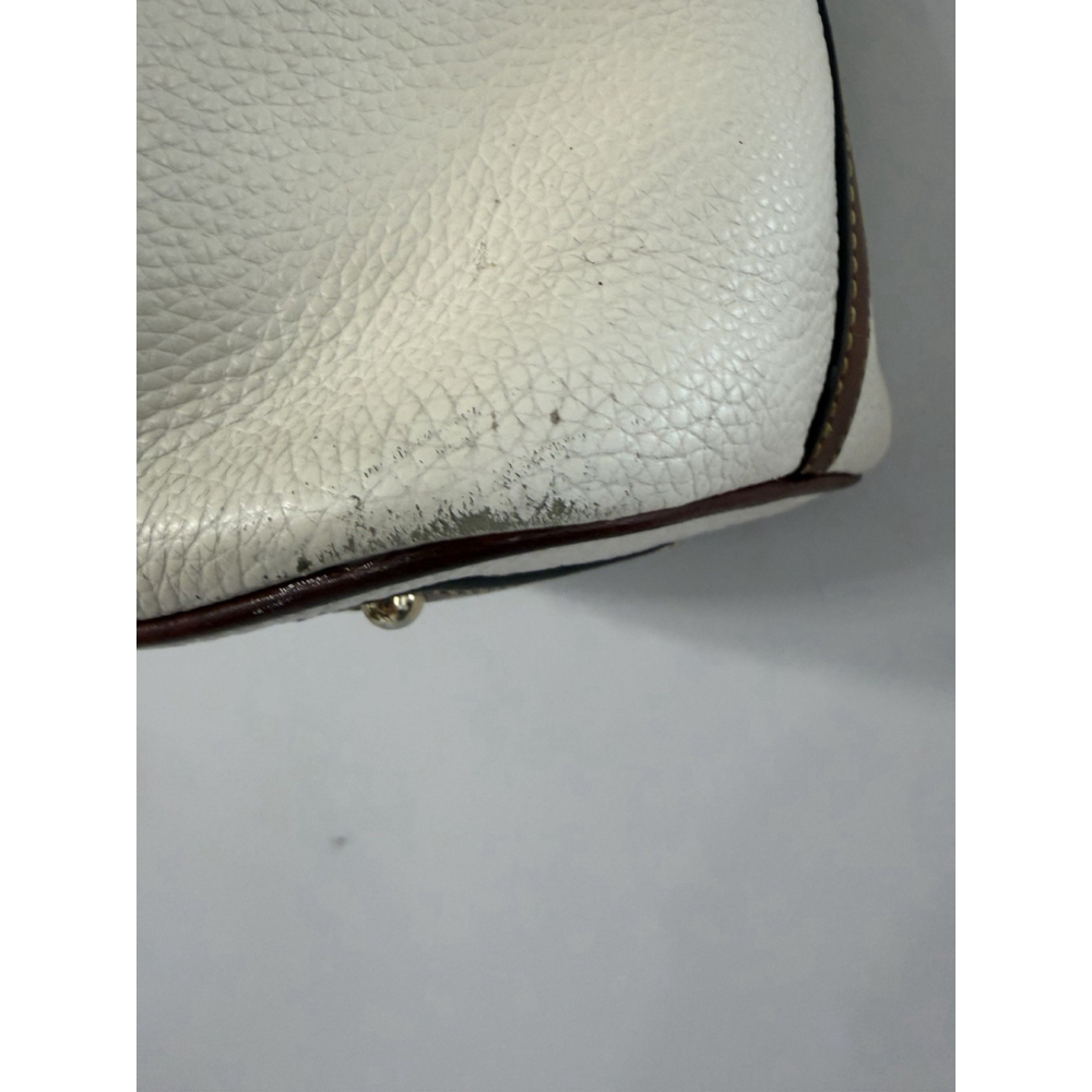 DOONEY & BOURKE Cream Pebbled Leather Small Drawstring Bucket Bag Shoulder Bag - Picture 3 of 16